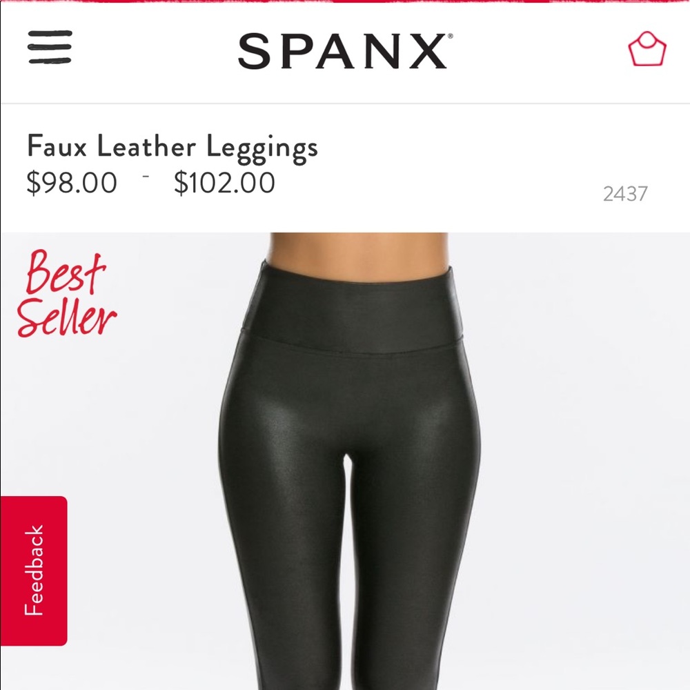 Spanx faux leather leggings